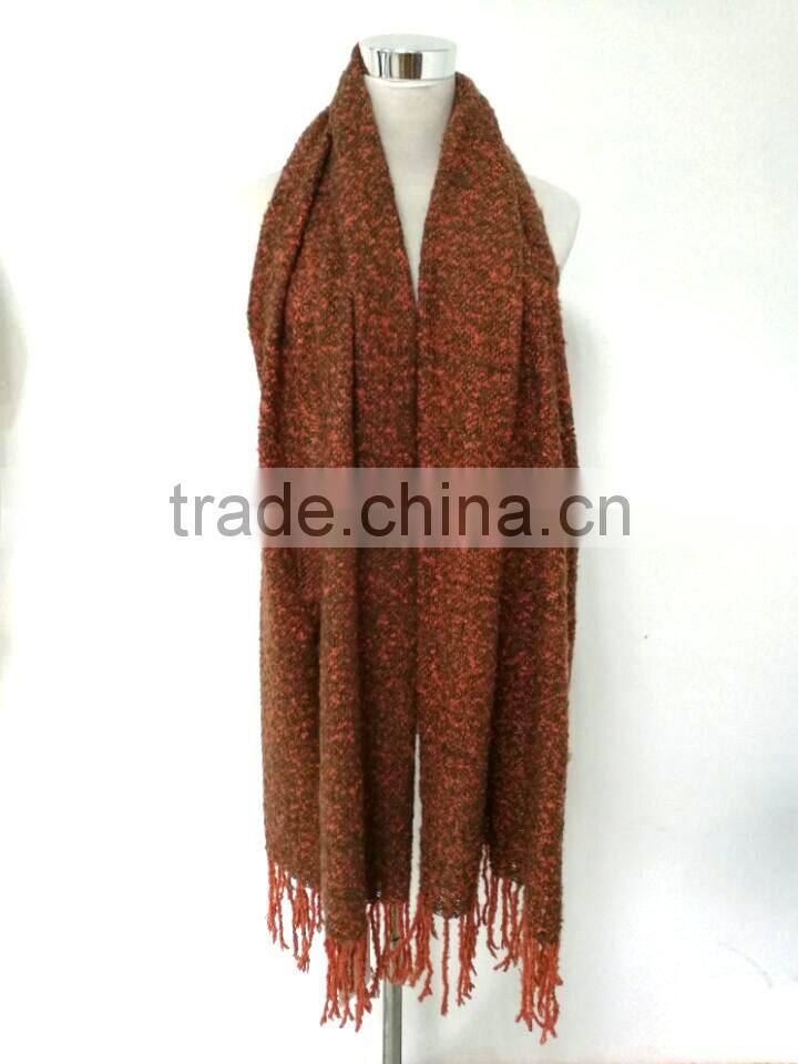 Fashion thick winter long cashmere custom blanket jersey scarf