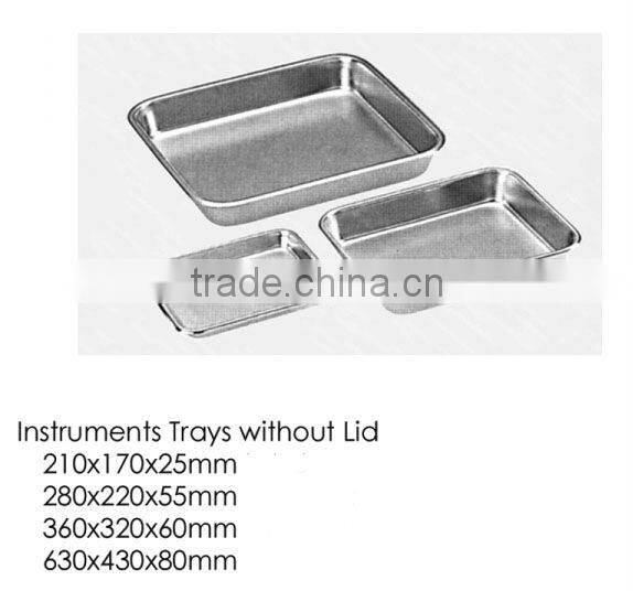 INSTRUMENTS TRAYS WITHOUT LID,Hollowware instruments,Hospital Hollowware