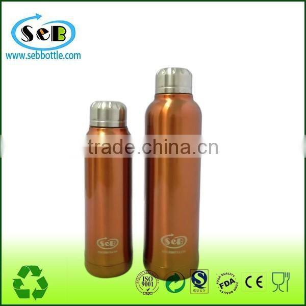 500ml/750ml Double wall vacuum insulated cola bottle shape stainless steel water bottle