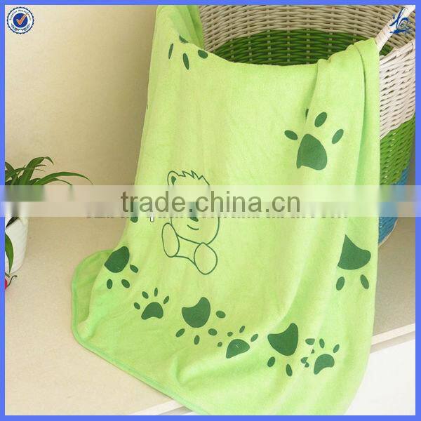 Top quality baby shower towel favors/plush microfiber baby bath towel