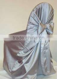 Self-tie satin chair cover pillowcase chair cover cheap satin fabric chair cover