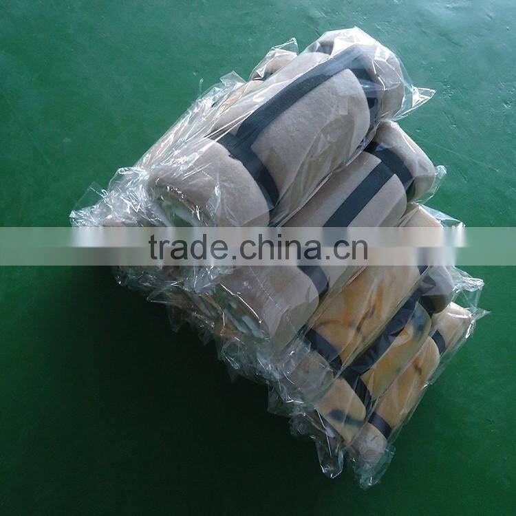 pp webbing handle attached portable polar fleece printed roll up blanket