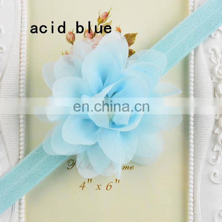 high quality children headdress draped Chiffon pearl hair band Girl headbands