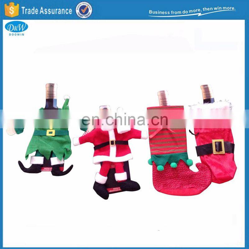 Christmas Dinner Table Decoration Wine Bottle Bag/Santa Wine Bottle Bag