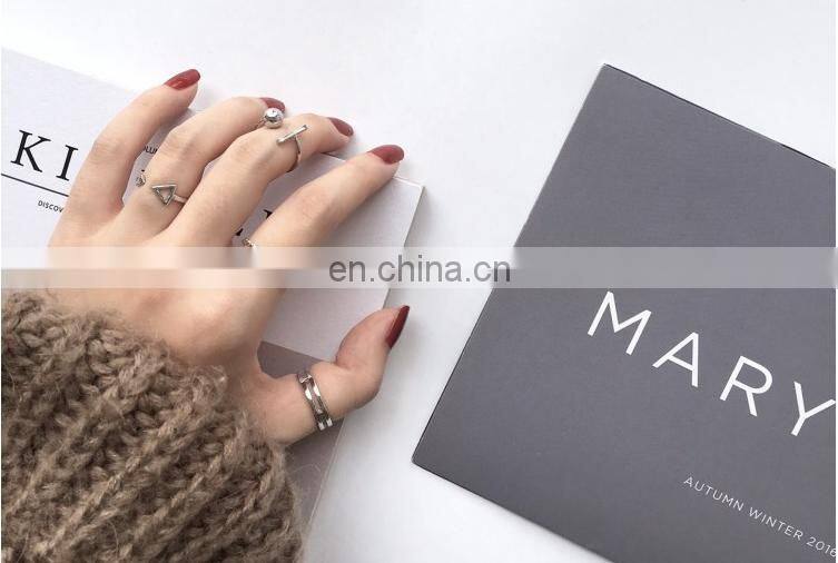 4PCS/Set Punk Handsome Silver Rings for Unisex Knuckle Ring Set