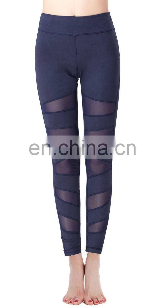 2016 mesh women blank yoga pants dry fit fitness clothing guangzhou oem factory