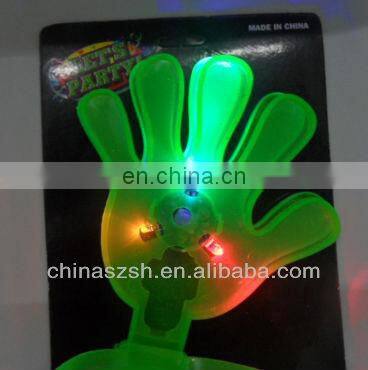 Wholesale cheering props hand shape plastic light up LED flashing clapper