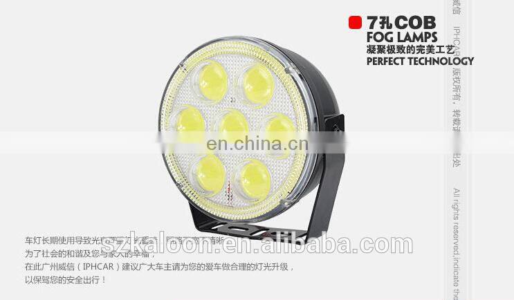 Led Fog Light Fog Lamps Projector 7 Cob Led Halo Ring Led Projector Fog Lamp