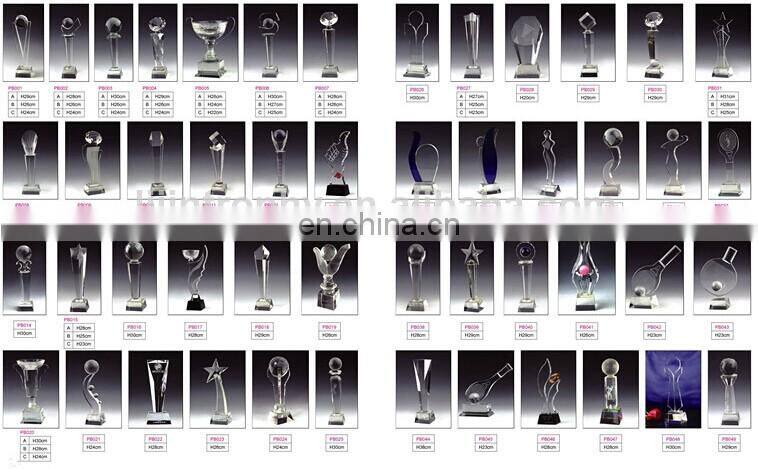 Competitive price wonderful crystal world cup trophy replica