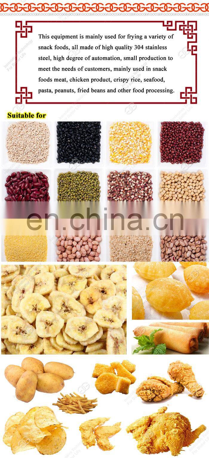 Commercial Price Automatic Stainless Steel Continuous Chicken Electric Fryer Snacks Peanut Groundnut Frying Machine For Sale