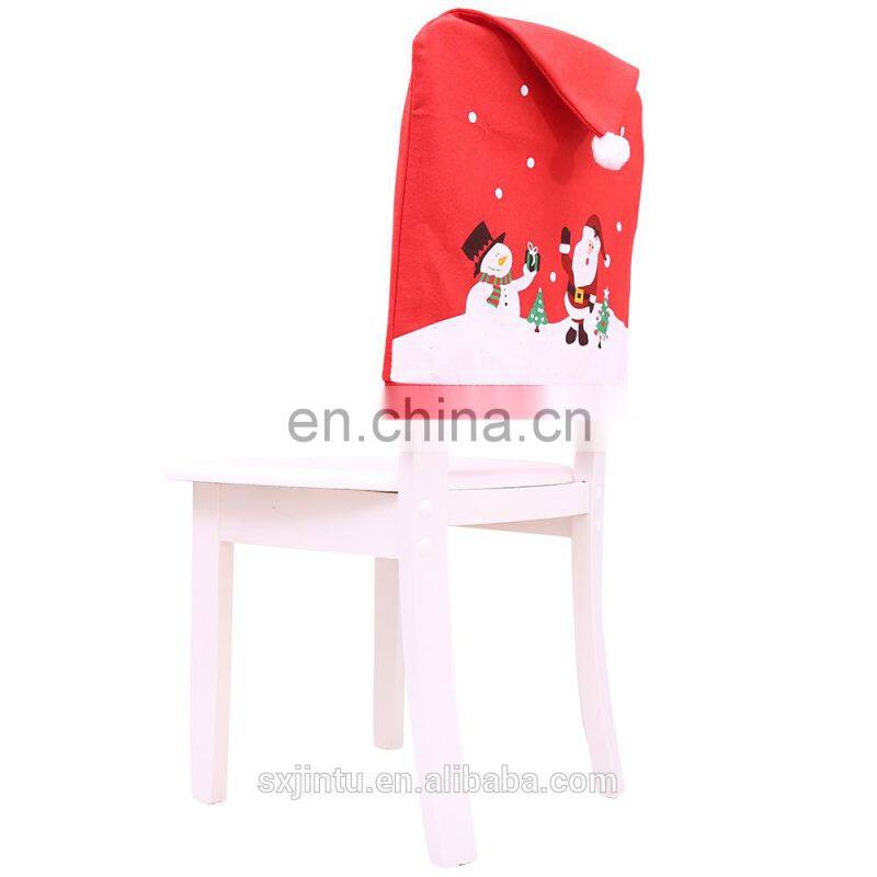 Cheap Christmas Santa hat home decoration new room Halloween decoration universal back chair covers