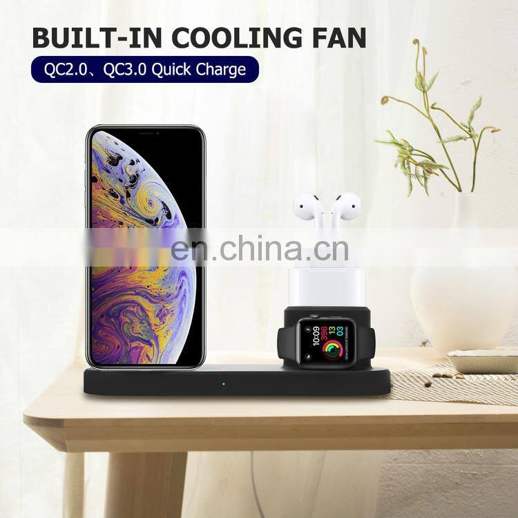 Custom Logo Multi Function Qi 10w Mobile Phone Accessory Wireless Charger