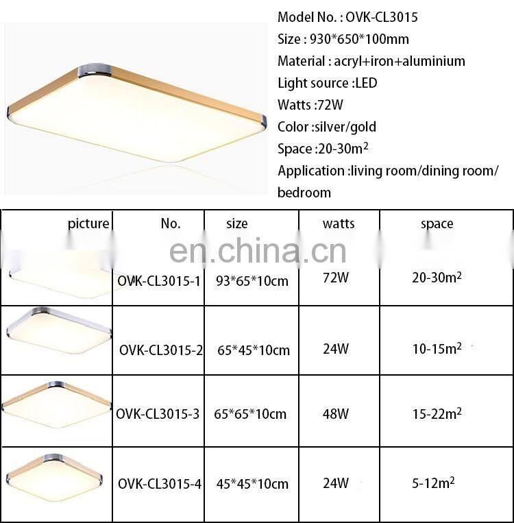 modern ultra-thin led ceiling lamps Nonpolar dimmable rectangular bedroom lamps