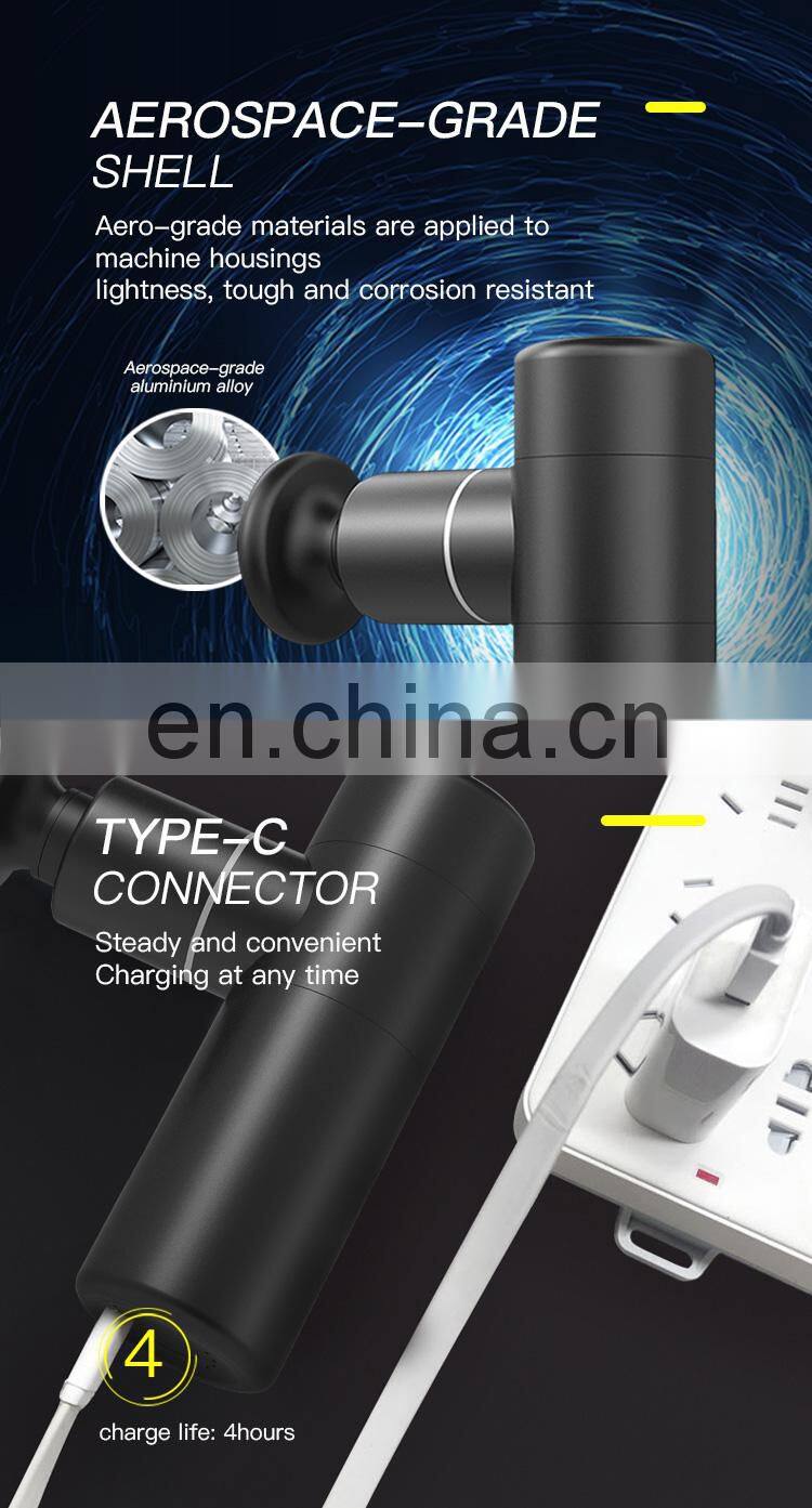 4 Head Attachments Electric Handle Vibration Muscle Wireless Massage Gun For Body