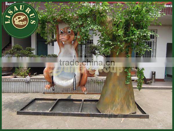 Lisaurus-LA Cute hanging dinosaur and tree glider chair