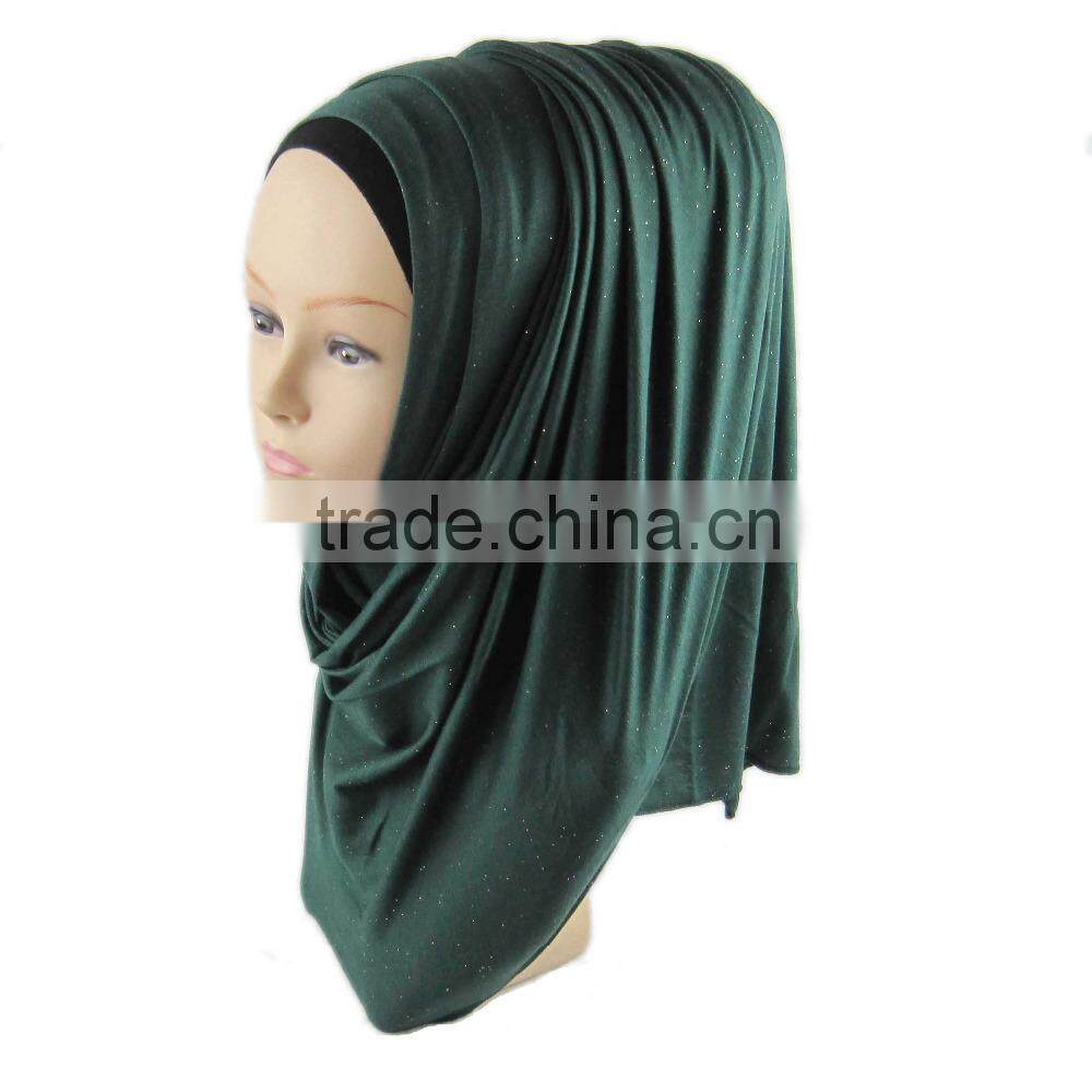 S178 new style shimmer little sequin jersey HIJAB women's rectangle muslim scarf