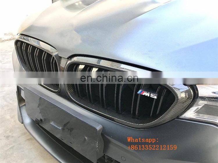 M5 F90 dry carbon fiber material grille cover fit for F90 front bumper replace grille