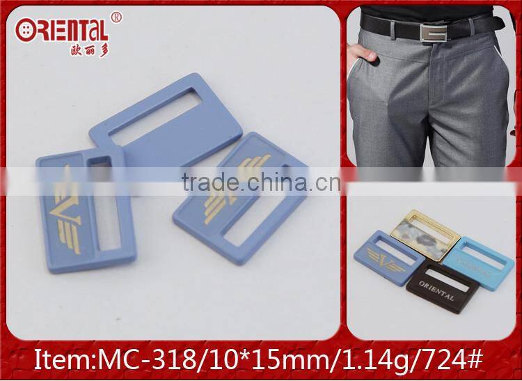 square sky-blue metal flat logo badge
