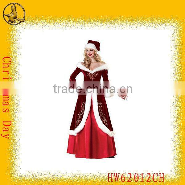 Green Hooded Velvet Sexy Christmas Costumes For Women