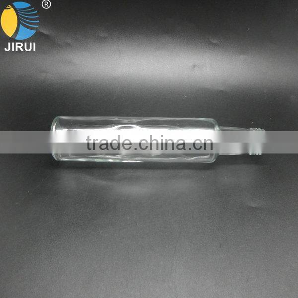 2015 Hot Sale 250ml Round Shape Clear Olive Oil Glass Bottle