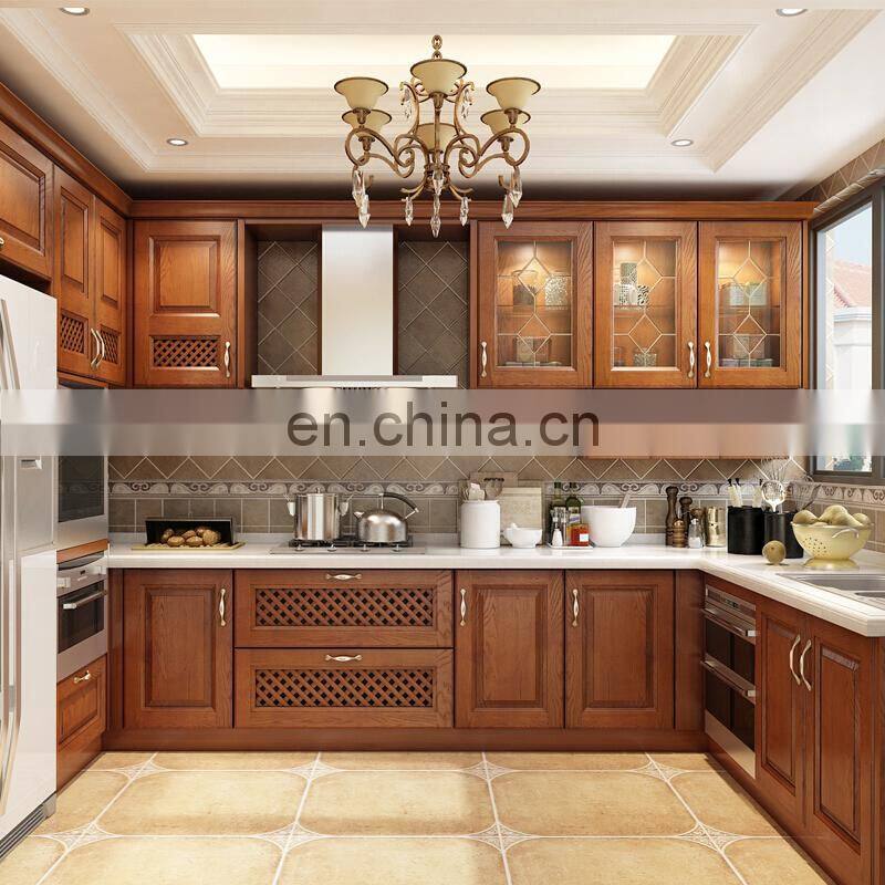 North American Kitchen Cabinet Kitchen Furniture Classic Cherry Solid Wood Dining Room Sets In Prefab House