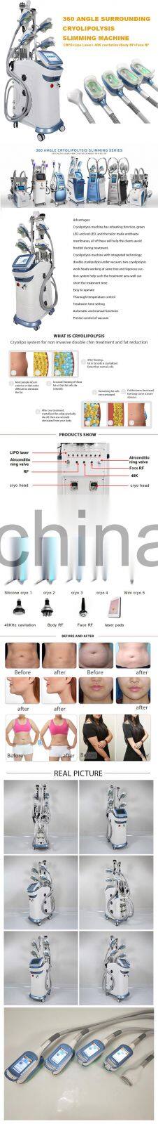 360 cryolipolysis device Body RF 40K Ultrasonic Cavitation Cryolipolysis machine
