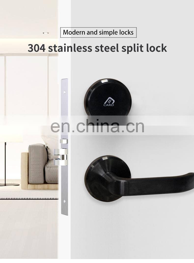 Luxury Split eletronic rfid card door lock hotel lock smart keyless IC card unlocking