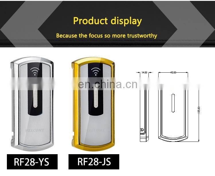 Digital rfid locker lock with wristband key card for golf spa gym swimming pool sauna bathroom panel cabinet lock