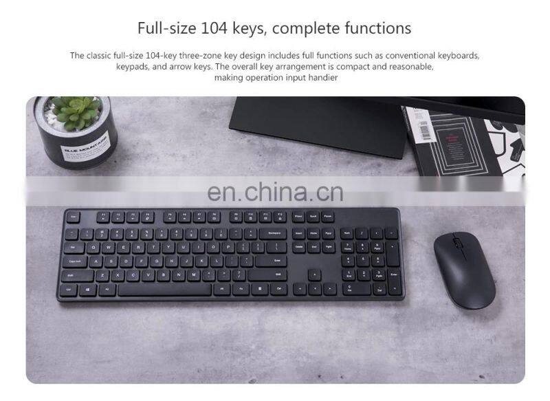 Originalixiao mi RF 2.4GHz Wireless Office Keyboard Mouse Set 104 Keys PC Mac Compatible Portable Keyboard