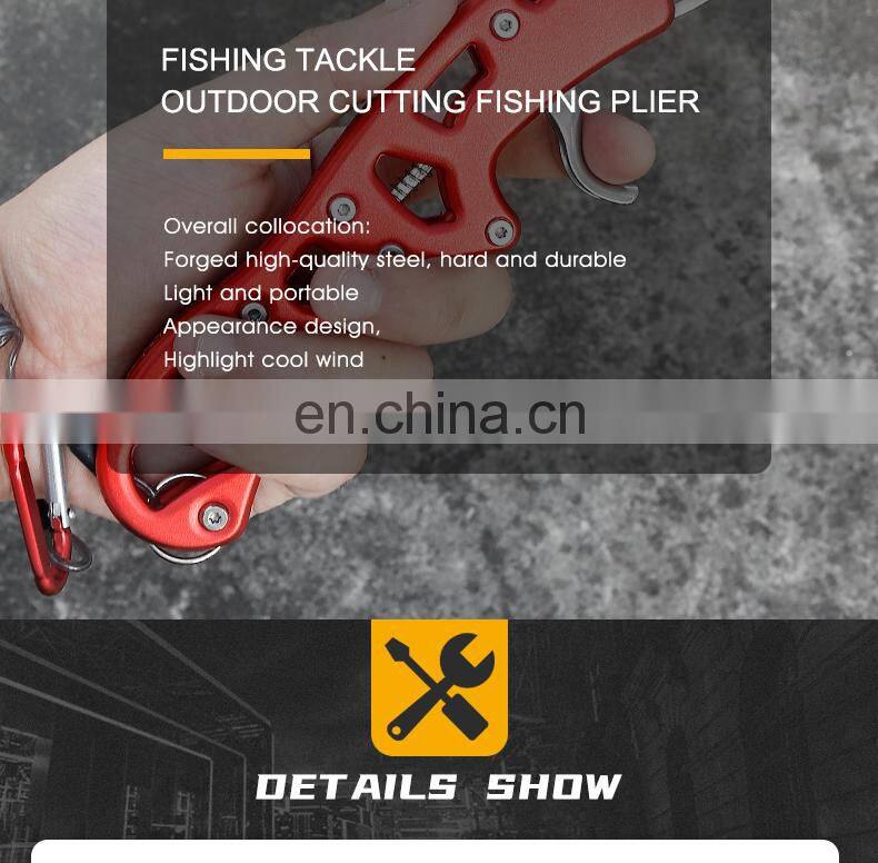 Outdoor Activities Large Fish Catcher Clamp Stainless Steel Fish Control Tool with a Drop Line Portable Fishing Tool