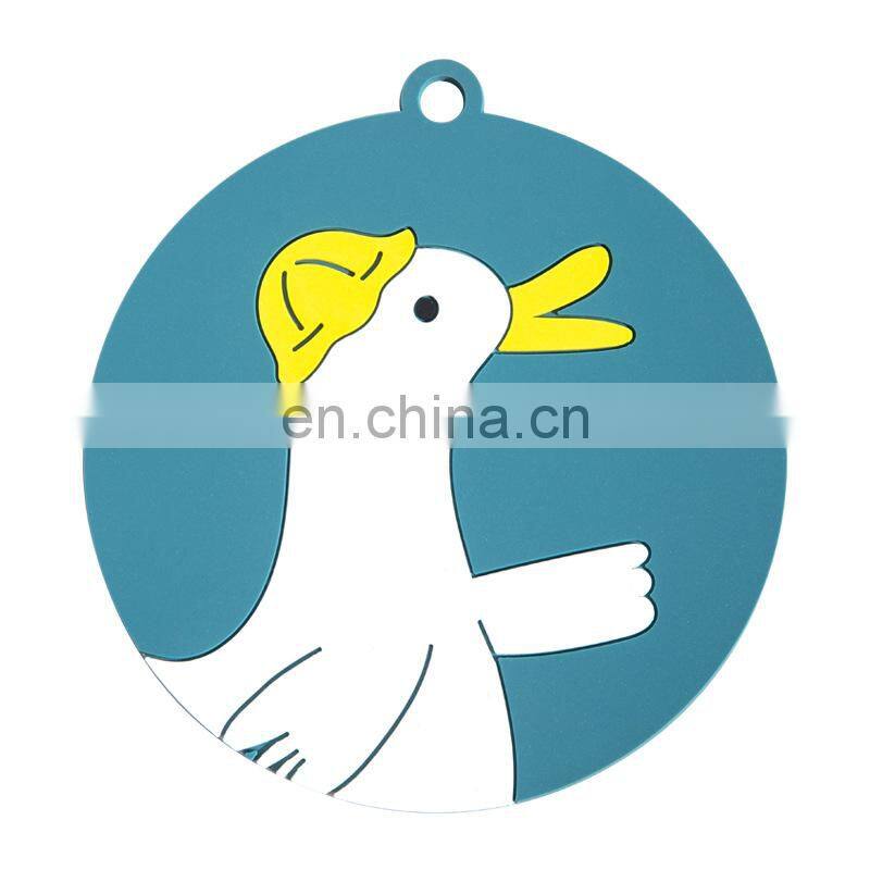 Heat Insulation Non-slip Coffee Table Cup Mats Pad Placemat Cartoon Silicone Coaster Kitchen Accessories