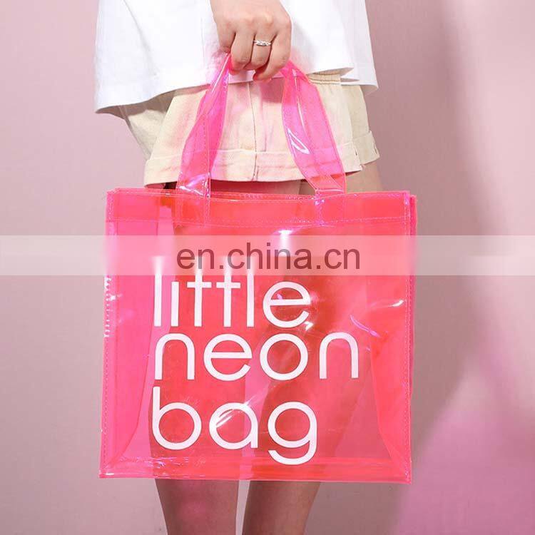 Wholesale Women Summer Little Neon Pvc Tote Bag