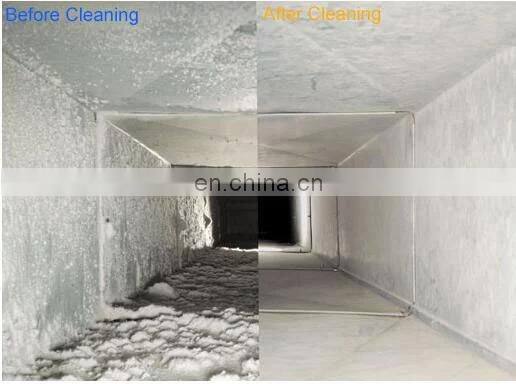 Ventilation duct cleaning robot rotary brush stainless steel pipe duct cleaning machine