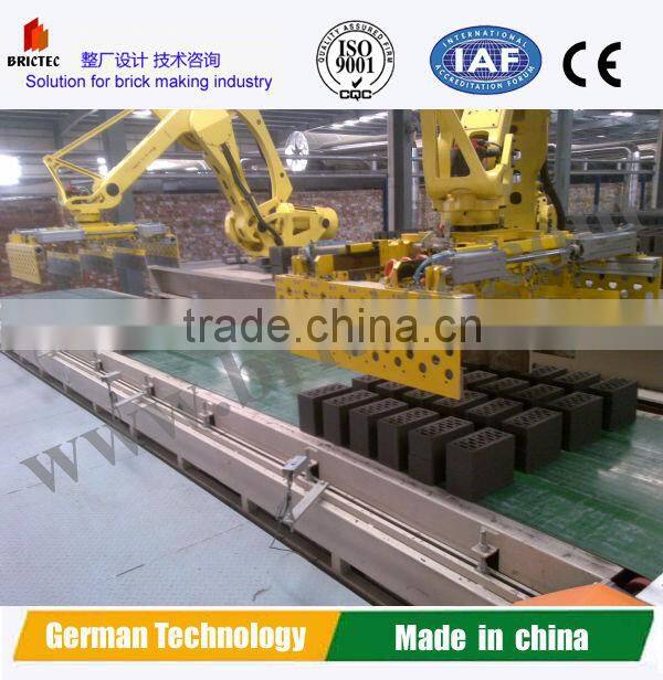 Automatic brick stacker machine in automatic clay brick manufacturing plant