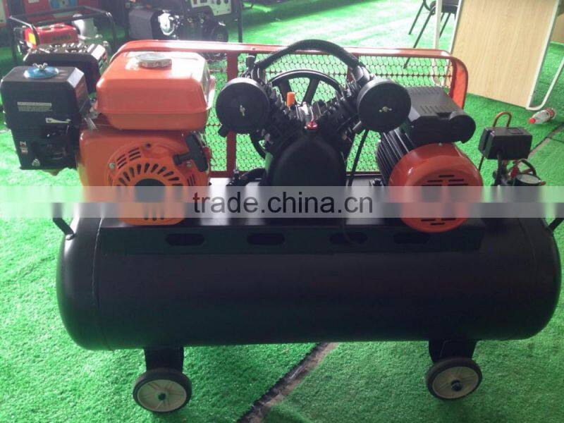 Kingchai 2.2KW 100L air compressor with engine 100% silent oil free double way