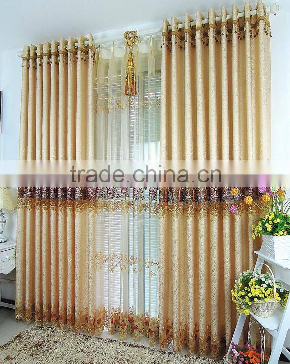 Hot sale embroidered curtain fabric for window living room curtain fabric