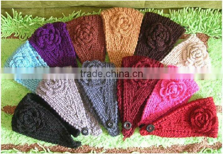 Fashion Handmade Flower Girl Crochet Headband