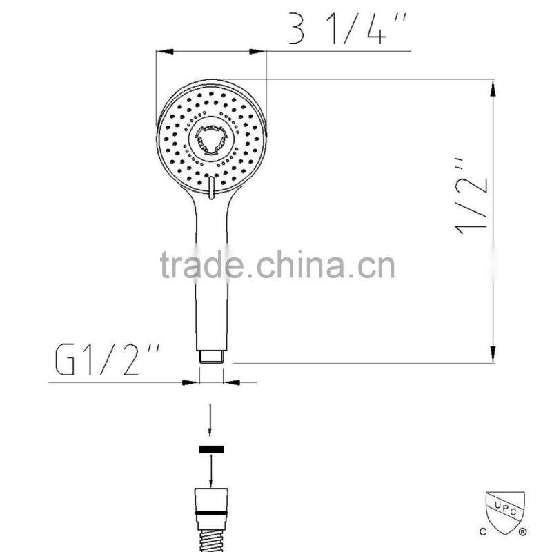 Multi function rain handset showerhead