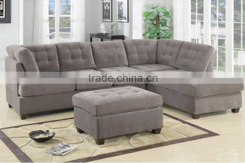 Fresh green fabric living room sofa set with buttons XYN2060