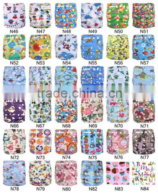 New Arrival Printed Reusable Prefold Best Cloth Diaper Covers Hybrid Diapers