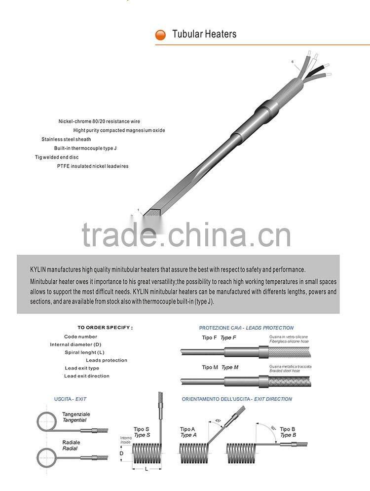 Tube heaters for industrial heating systems