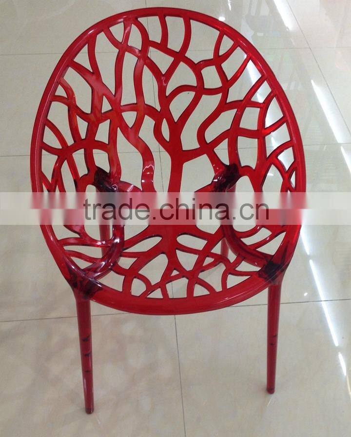 Unique design outdoor furniture leisure style Polycarbonate PLASTIC GARDEN CHAIR