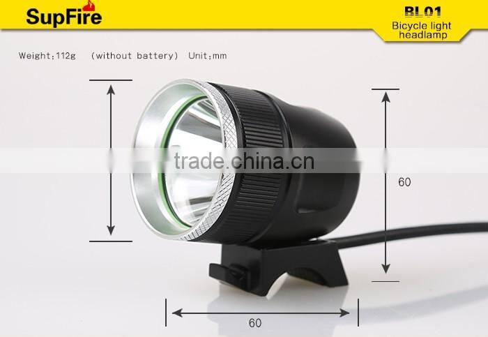 SupFire new model rechargeable waterproof LED headlamp and bicycle light