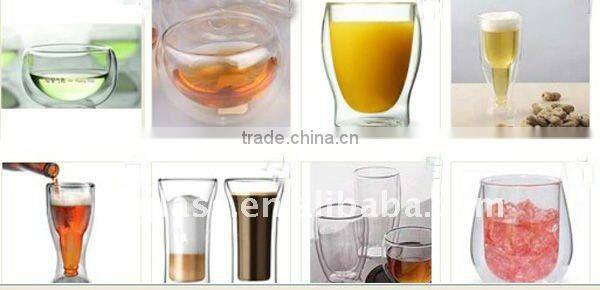 Glassware Manufacturer Clear High Borosilicate Double Wall Drinking Glass Cup For Coffee Tea Beer