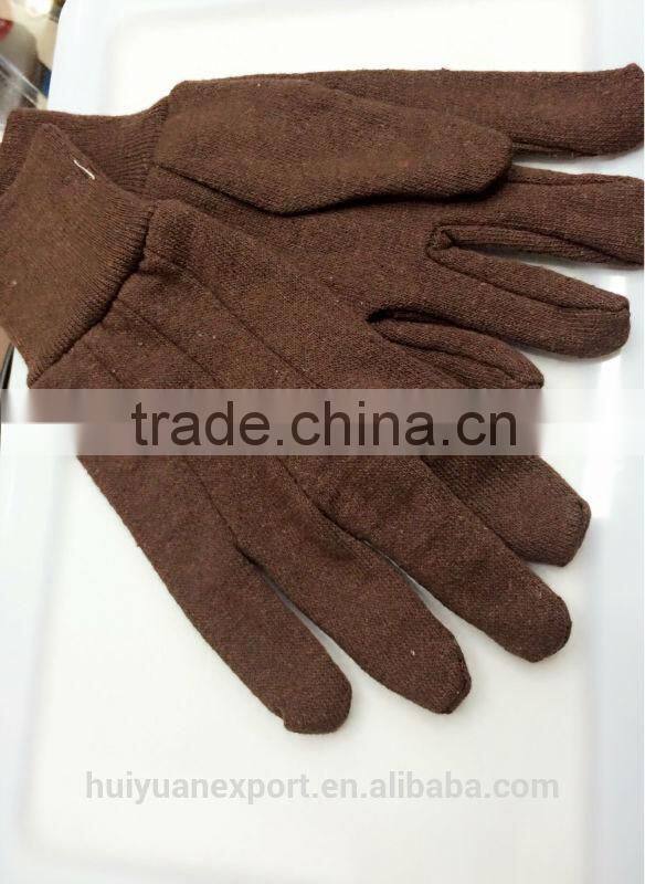 cotton jersey gloves/brown jersey gloves/industrial cotton gloves