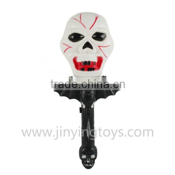 Halloween gift plastic toy skull with light and IC sound