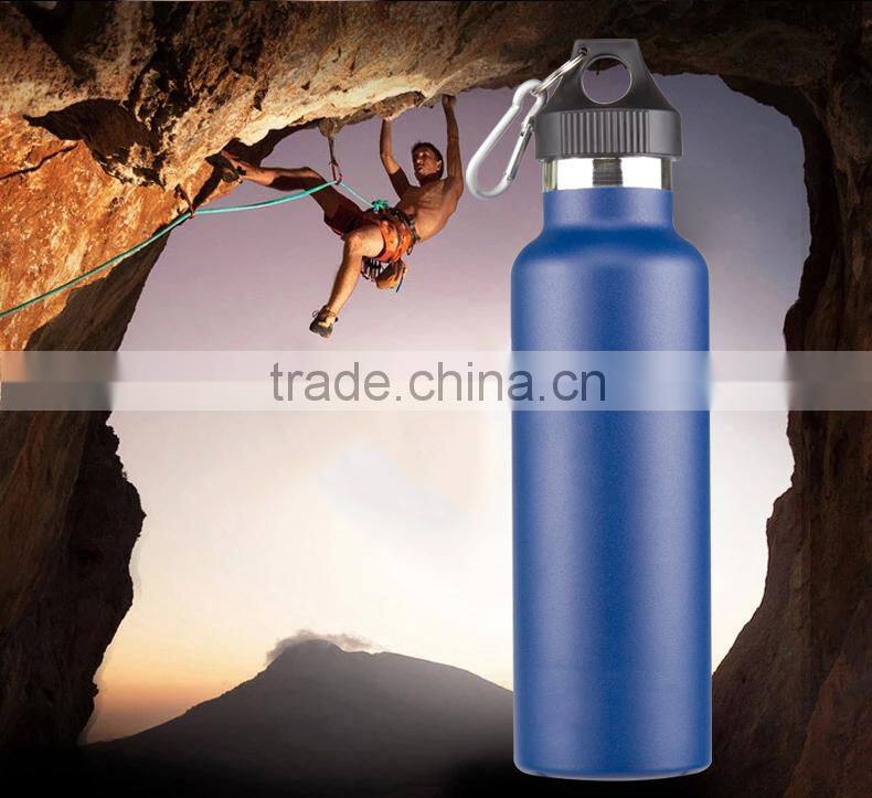 Outdoor travel sport 600ml vacuum double wall stainless steel water bottle