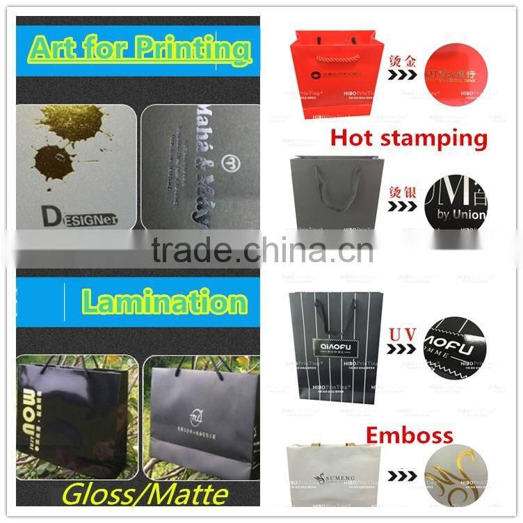 2016 Hot Sales paper bag gift with logo print small