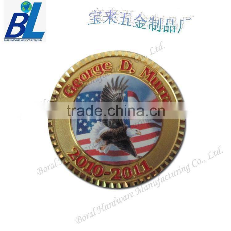 3D embossed zinc alloy antique coin