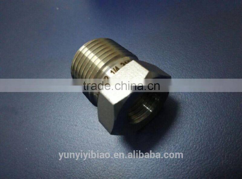 Stainless Steel Pipe Fitting, Reducing Bushing, 1/2 in. Male NPT x 1/4 in. Female NPT